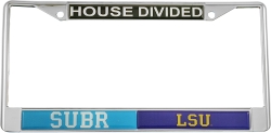View Buying Options For The Southern + LSU House Divided Split License Plate Frame