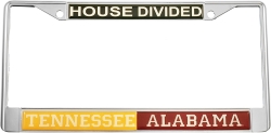 View Buying Options For The Tennessee + Alabama House Divided Split License Plate Frame