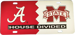 View Buying Options For The Alabama + Mississippi State House Divided Split License Plate Tag
