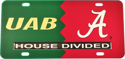 View Buying Options For The Alabama at Birmingham (UAB) + Alabama House Divided Split License Plate Tag