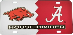 View Buying Options For The Arkansas + Alabama House Divided Split License Plate Tag