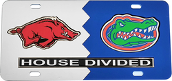 View Buying Options For The Arkansas + Florida House Divided Split License Plate Tag