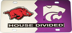 View Buying Options For The Arkansas + Kansas State House Divided Split License Plate Tag