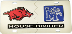 View Buying Options For The Arkansas + Memphis House Divided Split License Plate Tag
