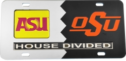 View Buying Options For The Arizona State + Oklahoma State House Divided Split License Plate Tag