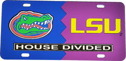 View Buying Options For The Florida + LSU House Divided Split License Plate Tag