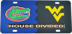 View Buying Options For The Florida + West Virginia House Divided Split License Plate Tag
