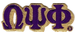 View Buying Options For The Omega Psi Phi Small Letter Iron-On Patch Set