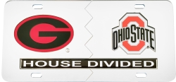 View Buying Options For The Georgia + Ohio State House Divided Split License Plate Tag