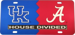 View Buying Options For The Kentucky + Alabama House Divided Split License Plate Tag