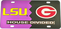 View Buying Options For The LSU + Georgia House Divided Split License Plate Tag