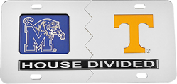View Buying Options For The Memphis + Tennessee House Divided Split License Plate Tag