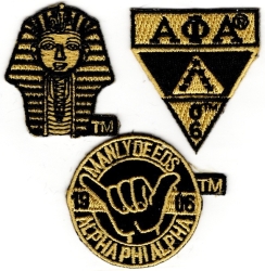 View Buying Options For The Alpha Phi Alpha 3-Piece Set B Embroidered Stick-On Applique Patches