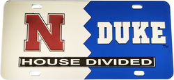 View Buying Options For The Nebraska + Duke House Divided Split License Plate Tag
