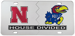 View Buying Options For The Nebraska + Kansas House Divided Split License Plate Tag