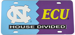 View Buying Options For The North Carolina + East Carolina House Divided Split License Plate Tag