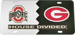 View Buying Options For The Ohio State + Georgia House Divided Split License Plate Tag