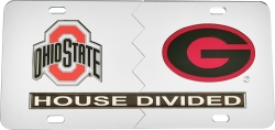 View Buying Options For The Ohio State + Georgia House Divided Split License Plate Tag