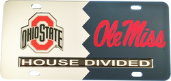 View Buying Options For The Ohio State + Mississippi House Divided Split License Plate Tag