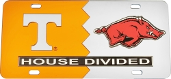 View Buying Options For The Tennessee + Arkansas House Divided Split License Plate Tag