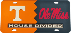 View Buying Options For The Tennessee + Mississippi House Divided Split License Plate Tag