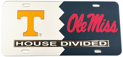 View Buying Options For The Tennessee + Mississippi House Divided Split License Plate Tag