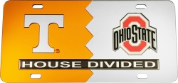 View Buying Options For The Tennessee + Ohio State House Divided Split License Plate Tag