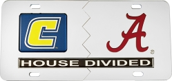 View Buying Options For The Tennessee At Chattanooga (UTC) + Alabama House Divided Split License Plate Tag