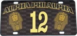 View Buying Options For The Alpha Phi Alpha Printed Line #12 License Plate
