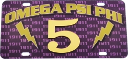 View Buying Options For The Omega Psi Phi Printed Line #5 License Plate