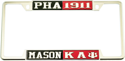View Buying Options For The Mason - PHA + Kappa Alpha Psi Split License Plate Frame