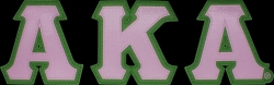 View Buying Options For The Alpha Kappa Alpha Satin Tackle Twill Letters Iron-On Patch Set