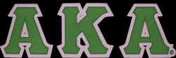 View Buying Options For The Alpha Kappa Alpha Satin Tackle Twill Letters Iron-On Patch Set