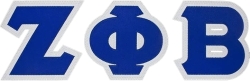 View Buying Options For The Zeta Phi Beta Satin Tackle Twill Letters Iron-On Patch Set