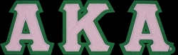 View Buying Options For The Alpha Kappa Alpha Chenille Letters Iron-On Patch Set