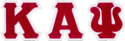 View Buying Options For The Kappa Alpha Psi Chenille Letters Iron-On Patch Set