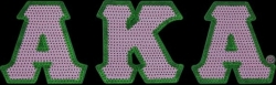 View Buying Options For The Alpha Kappa Alpha Sequin Letters Iron-On Patch Set