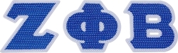 View Buying Options For The Zeta Phi Beta Sequin Letters Iron-On Patch Set