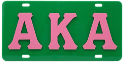 View Buying Options For The Alpha Kappa Alpha Raised Letter License Plate