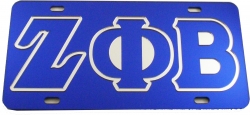 View Buying Options For The Zeta Phi Beta Outlined Color Mirror License Plate