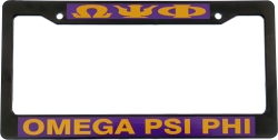 View Buying Options For The Omega Psi Phi Text Decal Plastic License Plate Frame