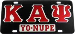 View Buying Options For The Kappa Alpha Psi Yo-Nupe Mirror Insert Tag License Plate