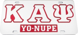 View Buying Options For The Kappa Alpha Psi Yo-Nupe Mirror Insert Tag License Plate