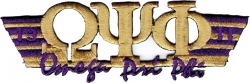 View Buying Options For The Omega Psi Phi 2-Tone 3-N-1 Wing Design Iron-On Patch