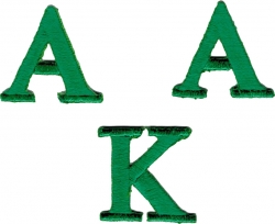 View Buying Options For The Alpha Kappa Alpha Small Letters Iron-On Patch Set