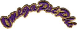 View Buying Options For The Omega Psi Phi Script Mini Rocker Iron-On Patch