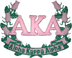 View Buying Options For The Alpha Kappa Alpha Wreath Banner Iron-On Patch