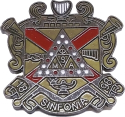View Buying Options For The Phi Mu Alpha Sinfonia Shield Lapel Pin
