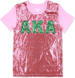 View Buying Options For The Big Boy Alpha Kappa Alpha Divine 9 S4 Sequins Tee