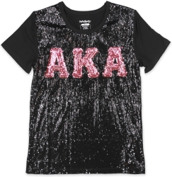 View Buying Options For The Big Boy Alpha Kappa Alpha Divine 9 S4 Sequins Tee